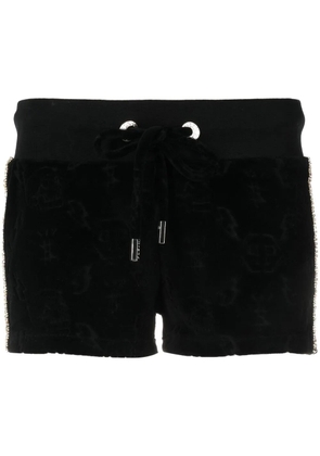 Philipp Plein Monogram drawstring shorts - Black