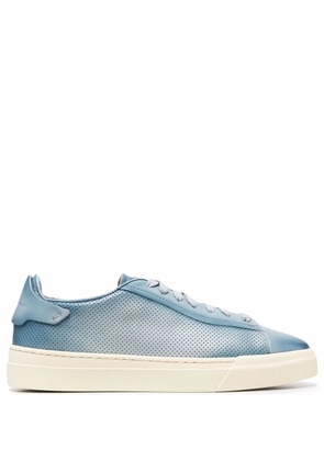 Santoni faded low-top sneakers - Blue