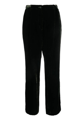 Valentino Garavani Pre-Owned 1980s straight-legged velvet trousers - Green