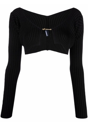 Jacquemus La Maille Pralu cropped cardigan - Black