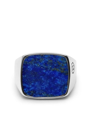 Nialaya Jewelry blue lapis signet ring - Silver
