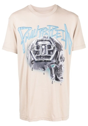 Philipp Plein skull-print short-sleeve T-shirt - Neutrals
