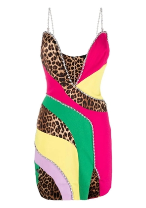 Philipp Plein patchwork mini dress - Pink