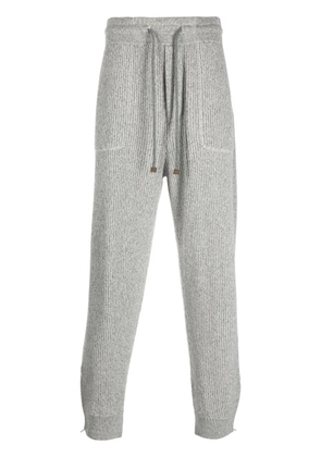 Brunello Cucinelli cashmere ribbed joggers - Grey