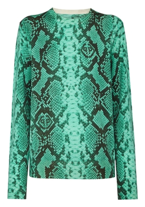 Philipp Plein Pitone cashmere sweater - Green
