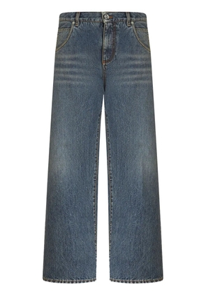 ETRO wide-leg cropped cotton jeans - Blue