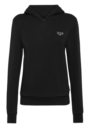 Philipp Plein logo-plaque hoodie - Black