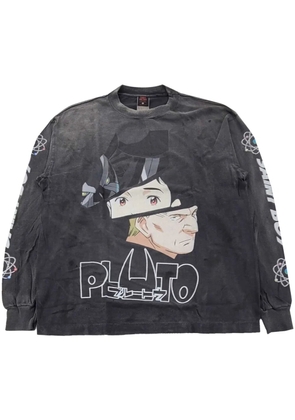 SAINT MXXXXXX x Pluto graphic-print T-shirt - Black