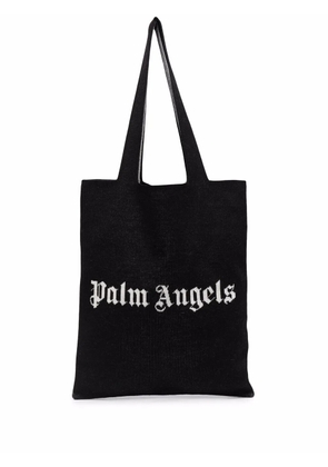 Palm Angels logo-print tote - Black