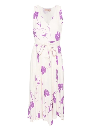 TWINSET floral-print crepe maxi dress - Neutrals