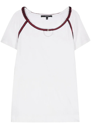 Gucci Pre-Owned 2000s Web-stripe cut-out blouse - White