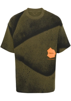 OBJECTS IV LIFE Waffle logo-print cotton T-shirt - Green