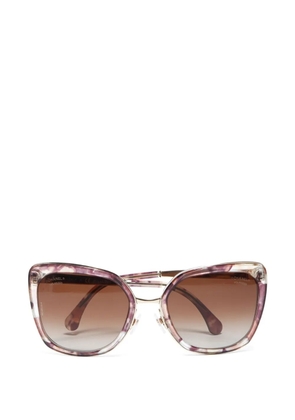 CHANEL Pre-Owned 2000s butterfly-frame sunglasses - Brown