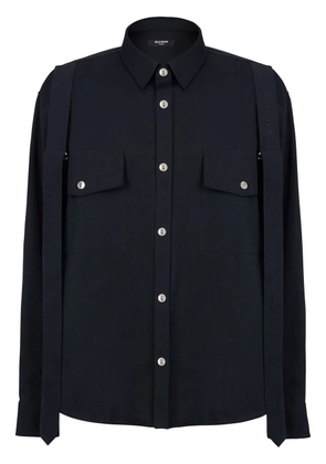 Balmain chest flap-pocket detail shirt - Black