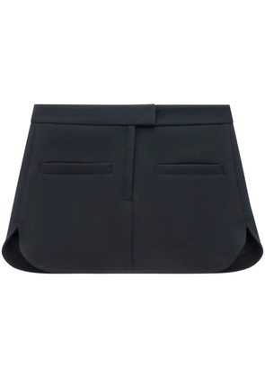 Courrèges curved twill mini skirt - Black