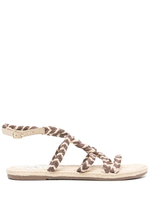 Manebi braided-straps espadrilles - Brown
