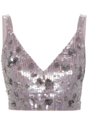 P.A.R.O.S.H. sequinned top - Grey