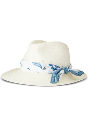 Maison Michel Kate straw fedora - White