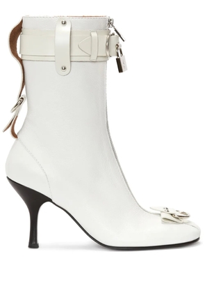 JW Anderson padlock ankle boots - White