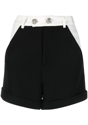 Philipp Plein Cady two-tone short shorts - Black