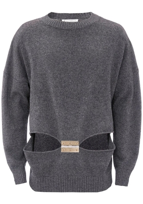 JW Anderson hinge-embellished cut-out jumper - Grey