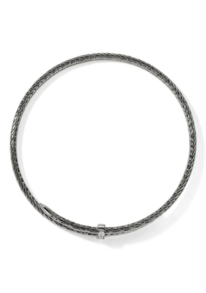 John Hardy Spear Coil diamond choker necklace - Silver