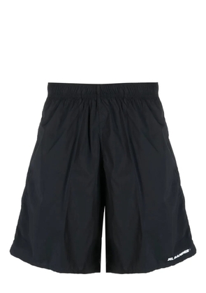 Jil Sander embroidered-logo swim shorts - Black