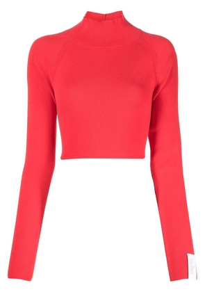 Rokh open back knitted top - Red