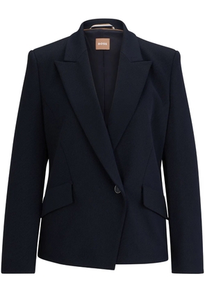 BOSS single-breasted off-centre blazer - Blue