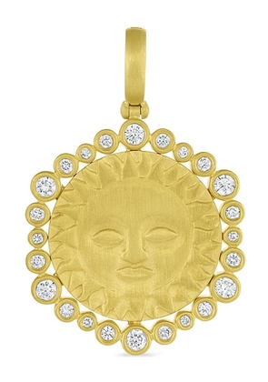 Leigh Maxwell 18K yellow gold Sun Halo diamond pendant