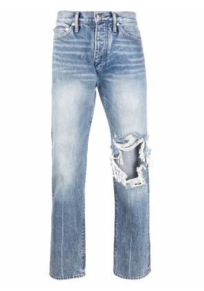 RHUDE ripped-detail jeans - Blue
