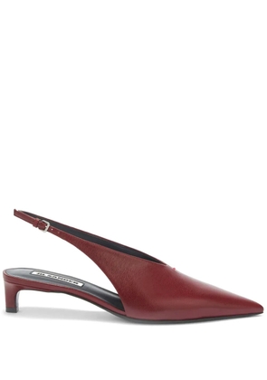 Jil Sander 45mm slingback leather pumps - Red