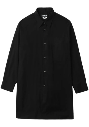 Black Comme Des Garçons high-low hem cotton shirt