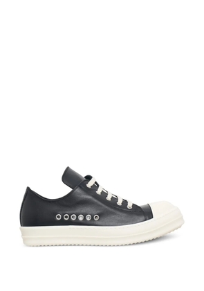 Rick Owens low eyelet leather sneakers - Black
