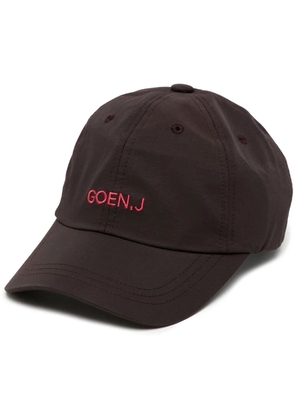 Goen.J embroidered-logo baseball cap - Black