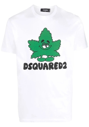 DSQUARED2 cartoon and logo print t-shirt - White