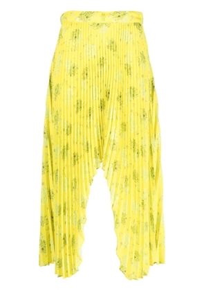 Rokh arch pleated midi skirt - Yellow