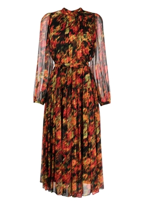3.1 Phillip Lim abstract-print silk midi dress - Red