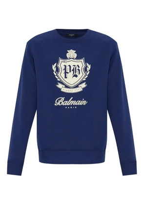Balmain logo-print sweatshirt - Blue