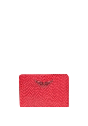 Zadig&Voltaire Pass python-effect cardholder - Red
