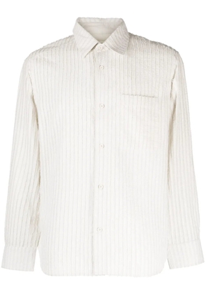 Craig Green stripe-embroidered cotton shirt - White