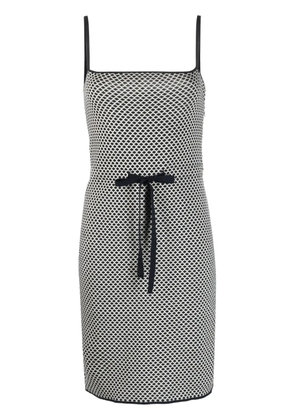 Christian Dior Pre-Owned 2010s geometric pattern drawstring dress - Black