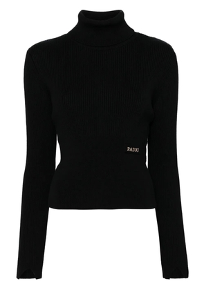 Patou ribbed roll-neck sweater - Black
