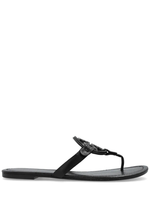 Tory Burch leather slides - Black