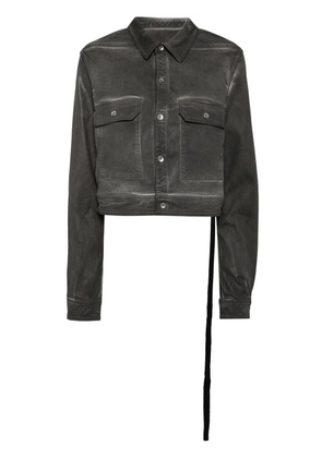 Rick Owens DRKSHDW cape-sleeve denim jacket - Grey