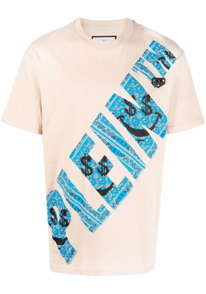 Philipp Plein graffiti-print round neck T-shirt - Neutrals