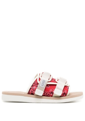 Suicoke MOTO-Cab paisley-print sandals - Red