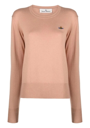 Vivienne Westwood Orb-embroidered crew-neck jumper - Neutrals