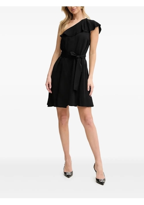 Armani Exchange ruffle one-shoulder mini dress - Black