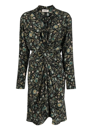 Zadig&Voltaire Rozo floral-print silk dress - Black